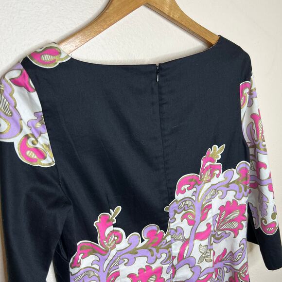 Lily Pulitzer Shauna Tunic Black Pink 3/4 Sleeve Dress 6 - Picture 7 of 12